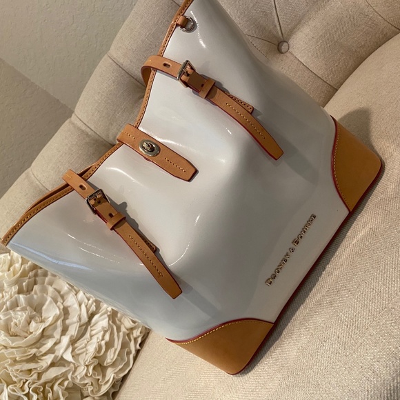 Dooney & Bourke Bags Dooney Bourke White Patent Leather Tote Poshmark